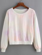 Romwe Tie-dye Loose Sweatshirt