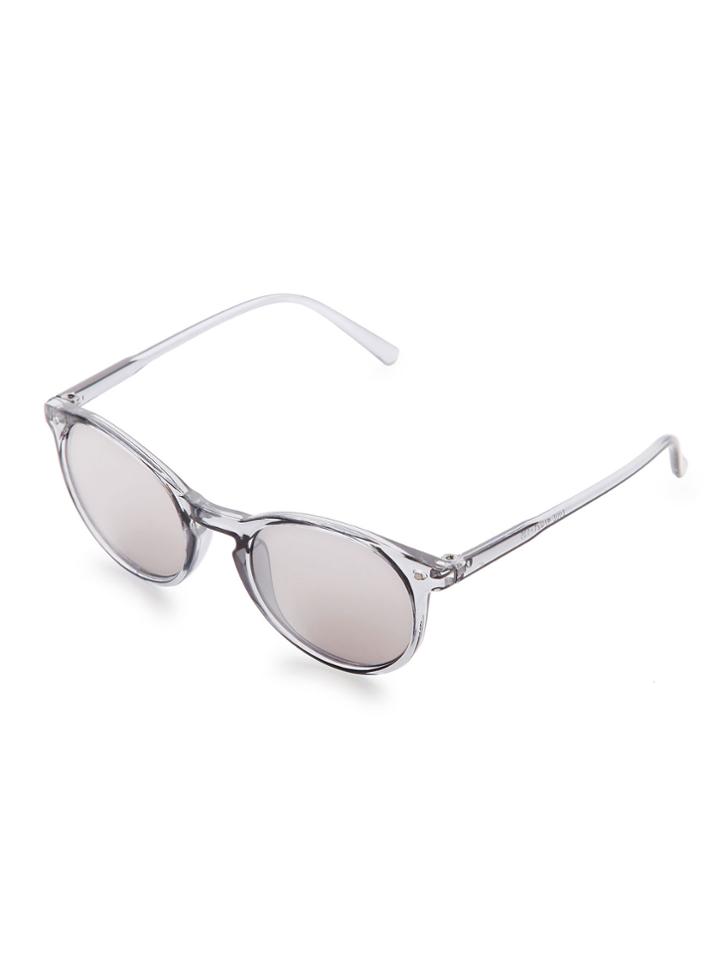 Romwe Sliver Frame Grey Lens Sunglasses