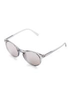 Romwe Sliver Frame Grey Lens Sunglasses