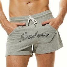 Romwe Men Letter Embroidered Drawstring Waist Shorts