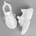 Romwe Iridescent Lace-up Chunky Sneakers