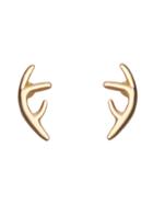 Romwe Gold Plated Antler Stud