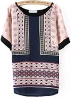 Romwe Color-block Geometric Print T-shirt
