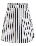 Romwe High Waist Vertical Striped Skirt