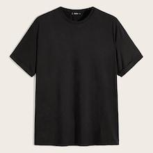 Romwe Guys Cuffed Sleeve Tee