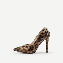 Romwe Leopard Pattern Stiletto Heels