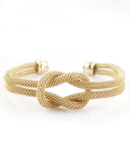 Romwe Gold Double Layers Twine Bracelet