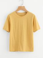 Romwe Striped Short Sleeve Tee