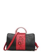 Romwe Laser Cut Colorblock Shoulder Bag