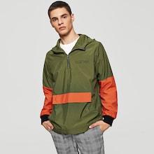 Romwe Guys Cut And Sew Letter Anorak