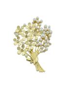 Romwe Metal With Simulated-pearl Flower Brooch