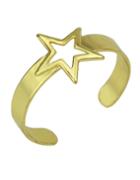 Romwe Gold Fashion Simple Women Star Adjustable Ring Cuff