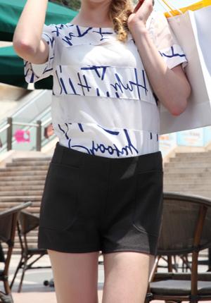 Romwe Pockets Zipper Straight Black Shorts