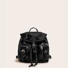 Romwe Double Pocket Front Flap Backpack