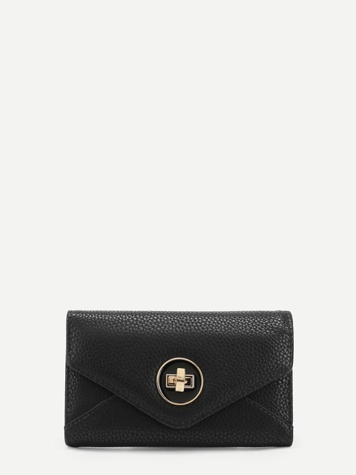 Romwe Twistlock Envelope Clutch Bag