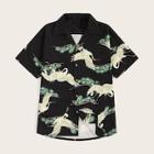 Romwe Guys Animal Print Shirt