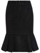 Romwe Fuffle Hem Black Skirt With Zipper