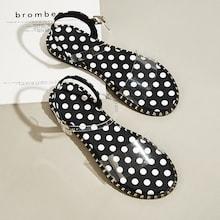 Romwe Transparent Polka Dot Flat Sandals
