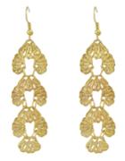 Romwe Gold Plated Hanging Long Earrings For Women