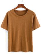Romwe Plain Basic T-shirt