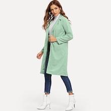 Romwe Single Button Woollen Blend Outerwear