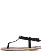 Romwe Yellow T-strap Leopard Print Beach Flats