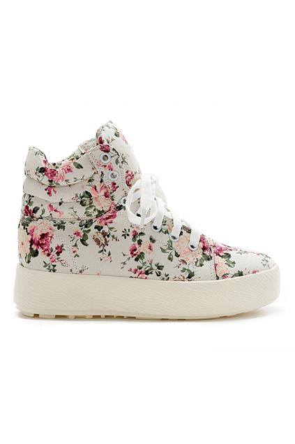 Romwe Romwe Floral Print Platform Shoes