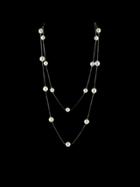 Romwe Silver Pearl Necklace For Women
