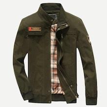 Romwe Men Patched Embroidery Jacket