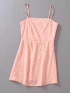 Romwe Pink Adjustable Strap A-line Slim Dress