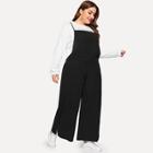 Romwe Plus Solid Cami Jumpsuit