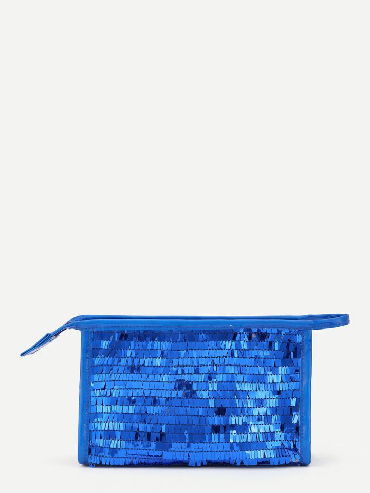 Romwe Metallic Makeup Case