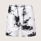 Romwe Guys Brush Strokes Print Drawstring Bermuda Shorts