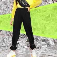 Romwe Drawstring Hem Elastic Waist Pants
