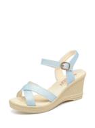 Romwe Cross Strap Platform Sandals