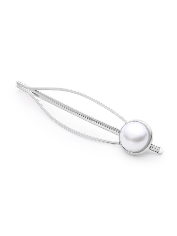 Romwe Faux Pearl Embellished Hair Clip