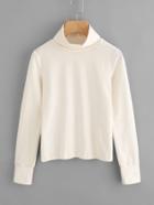 Romwe High Neck Long Sleeve T-shirt