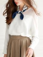 Romwe Round Neck Chiffon Dolman Blouse