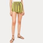 Romwe Asymmetric Hem Stripe Shorts