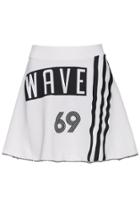 Romwe Wave 69 & Striped Print Skirt