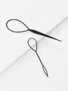 Romwe Pull Needle Hair Stick Hairdressing Tool 2pcs
