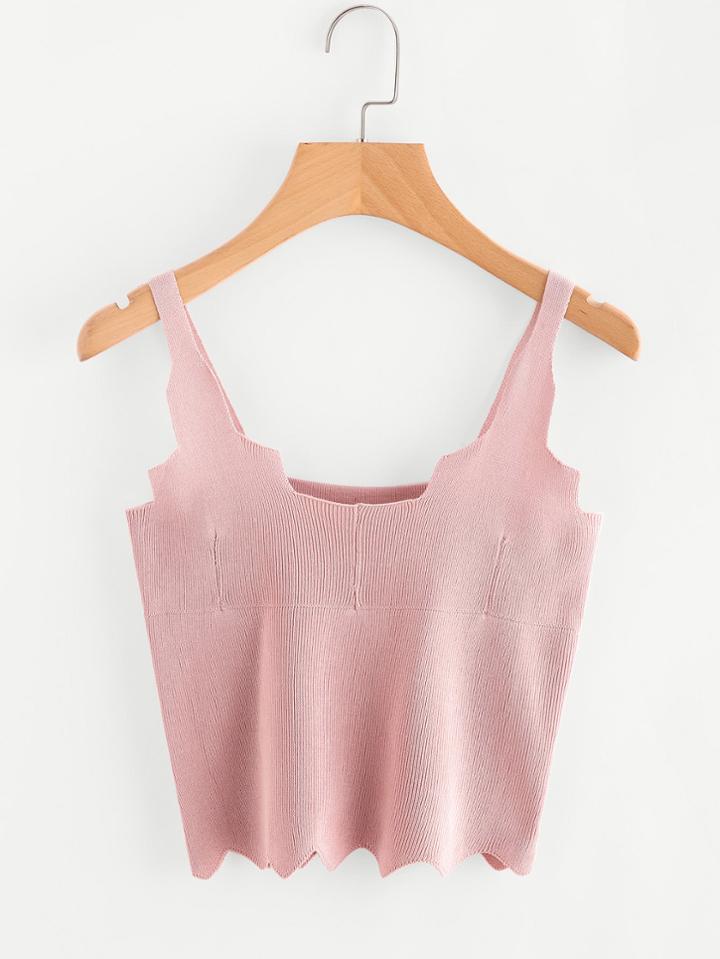 Romwe Chevron Hem Knit Top