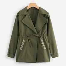 Romwe Drawstring Detail Jacket