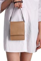 Romwe Khaki Pu Shoulder Bag