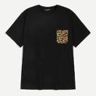 Romwe Guys Leopard Print Pocket Tunic Tee