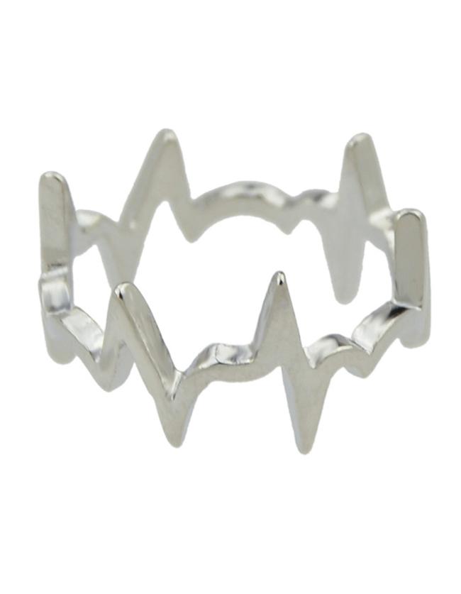 Romwe Silver Color Simple Rings