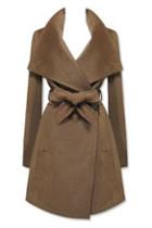 Romwe New Style  Lapel Brown Coat
