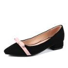Romwe Bow Decor Suede Flats