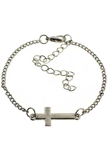 Romwe Cross Charm Bracelet