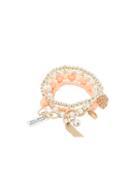 Romwe Orange Pearl Beaded Multilayers Hand Chain